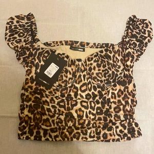 Leopard crop top